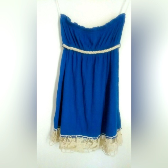 Derek Heart Juniors strapless stretch crinkles soft fabric tube top M - Picture 2 of 8